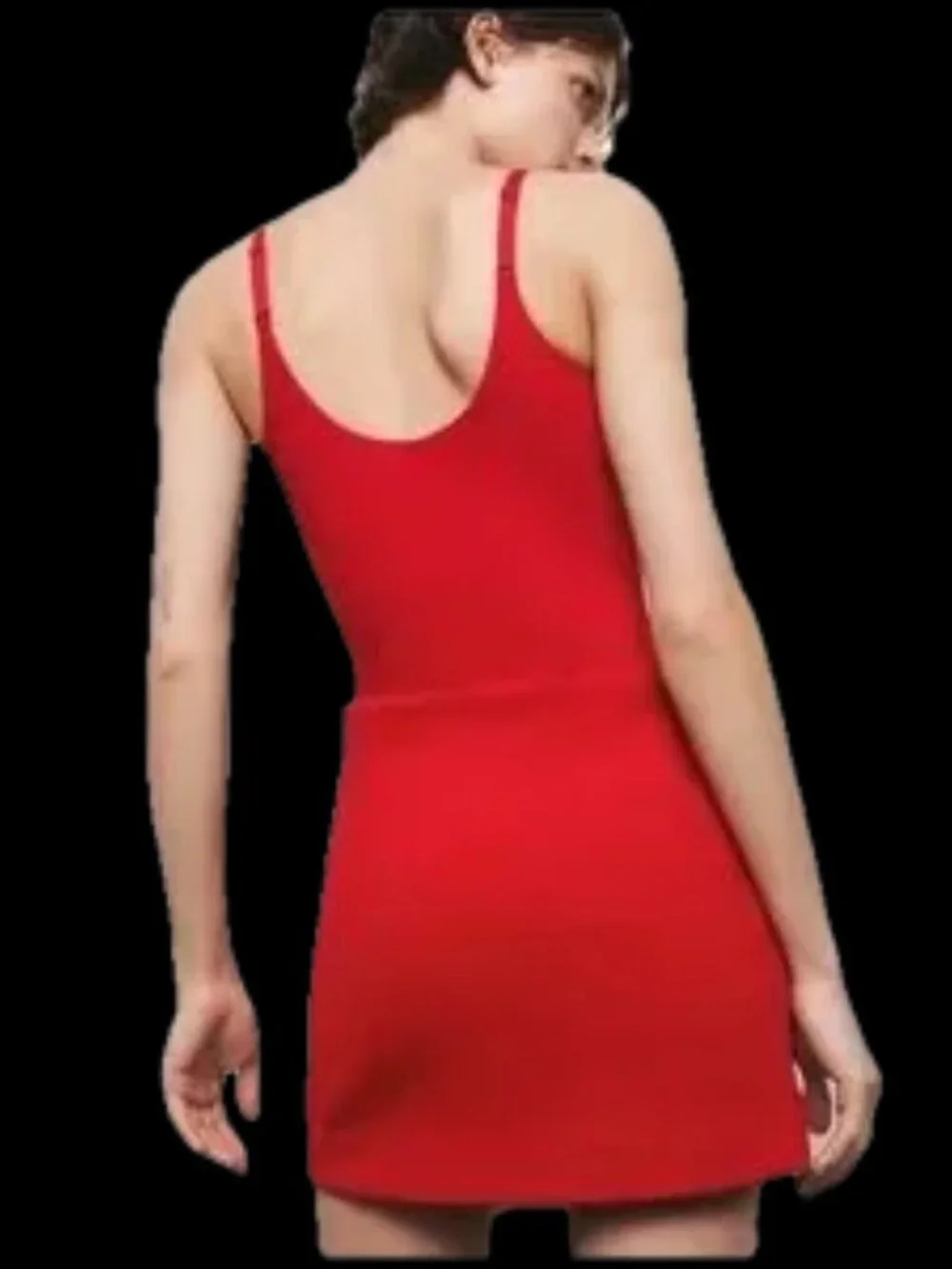 Zara Red Draped Mini Skirt